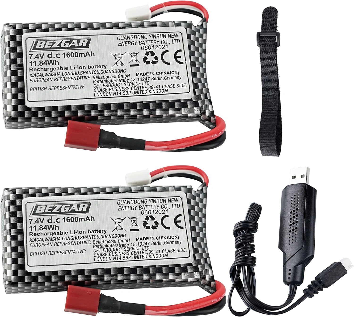 Power Up Duo 7.4V Li-ion Batteries USB Charging Kit
